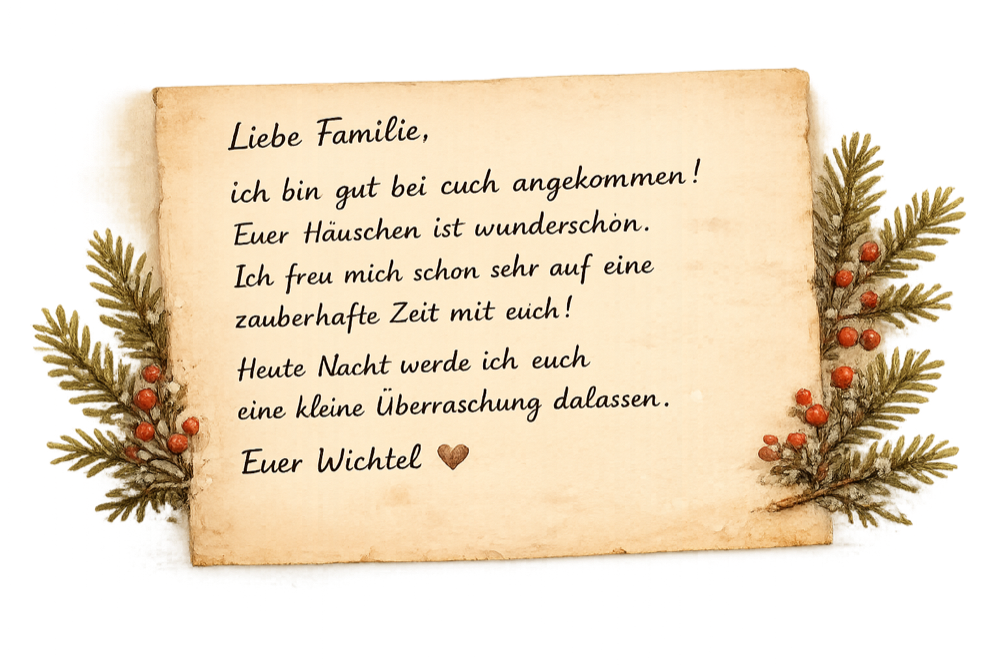 Wichtelbrief mit liebevollen Ideen